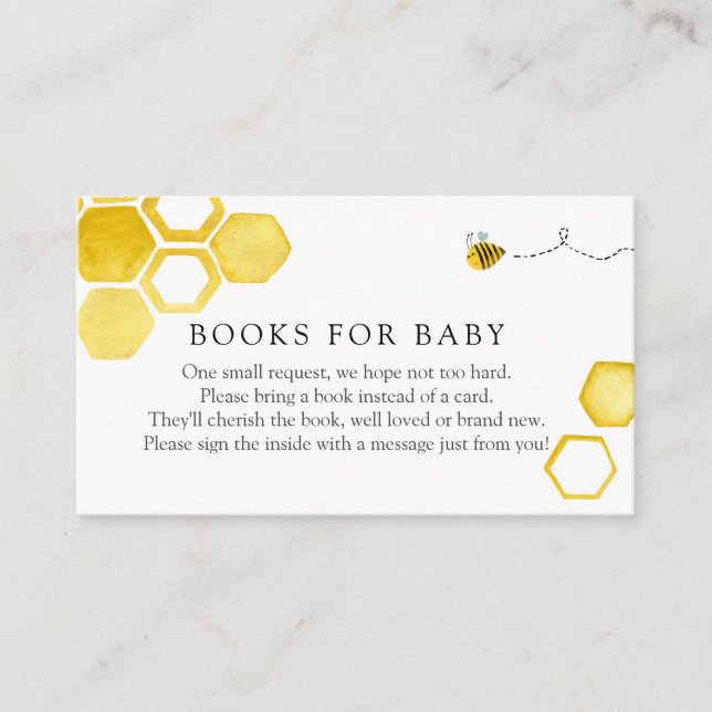 Bee Books for Baby Enclosure Card (Front)