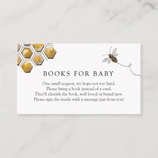 Bee Books for Baby Enclosure Card (Front)
