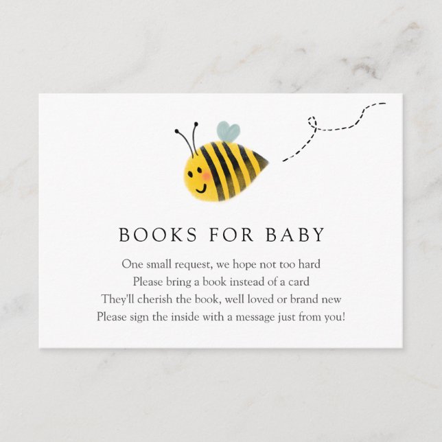 Bee Books for Baby insert card (Front)