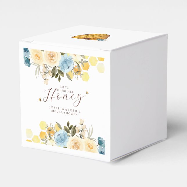 Bee Bridal Shower Favor Box (Front Side)
