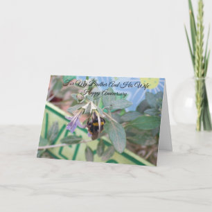 Bee Brother Wife Personalized Wedding Anniversary Card