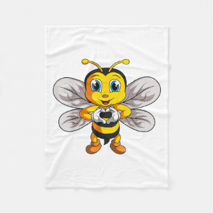 Bee Bumble Bee Kids Girls Boys _1 Fleece Blanket