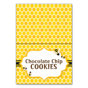 Bee Bumblebee - Yellow Tent Table Card