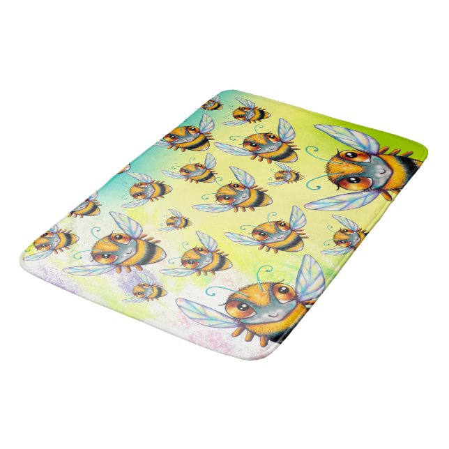 Bee Busy Bath Mat (Angled)