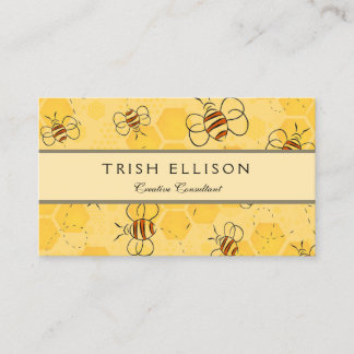 Bee Buzzing Honey Bees Cute  Business Card