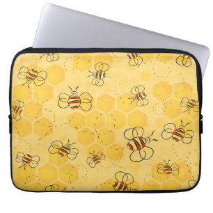 Bee Buzzing Honey Bees Cute Laptop Sleeve
