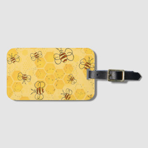 Bee Buzzing Honey Bees Cute Luggage Tag