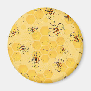 Bee Buzzing Honey Bees Cute  Magnet