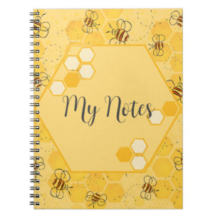 Bee Buzzing Honey Bees Cute Notebook
