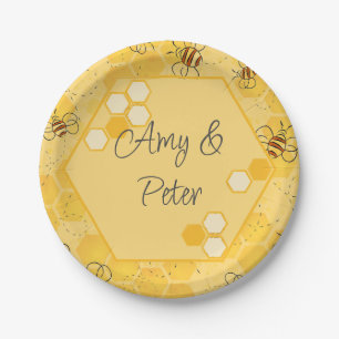 Bee Buzzing Honey Bees Cute  Paper Plate