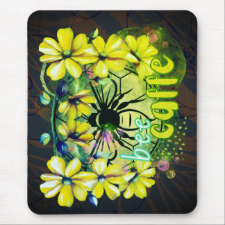 Bee, caffe mouse pad