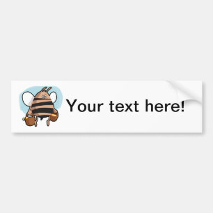 Bee cartoon bumper sticker