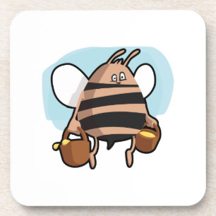 Bee cartoon coaster