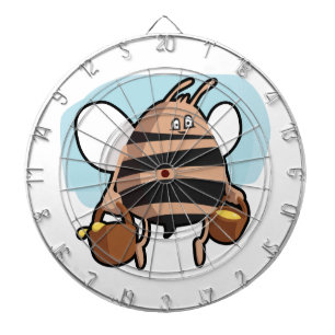 Bee cartoon dartboard