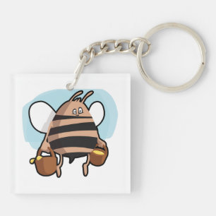 Bee cartoon keychain