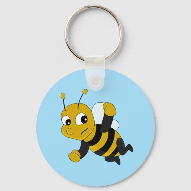 Bee cartoon keychain (Front)