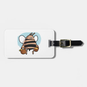 Bee cartoon luggage tag