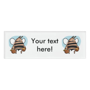 Bee cartoon name tag