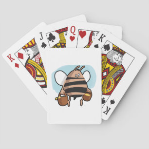 Bee cartoon playing cards