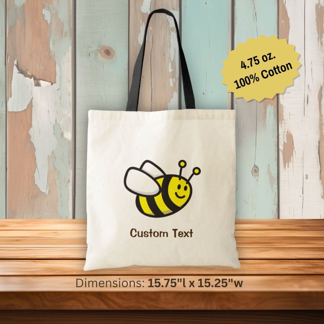 Bee Cartoon Tote Bag (Creator Uploaded)
