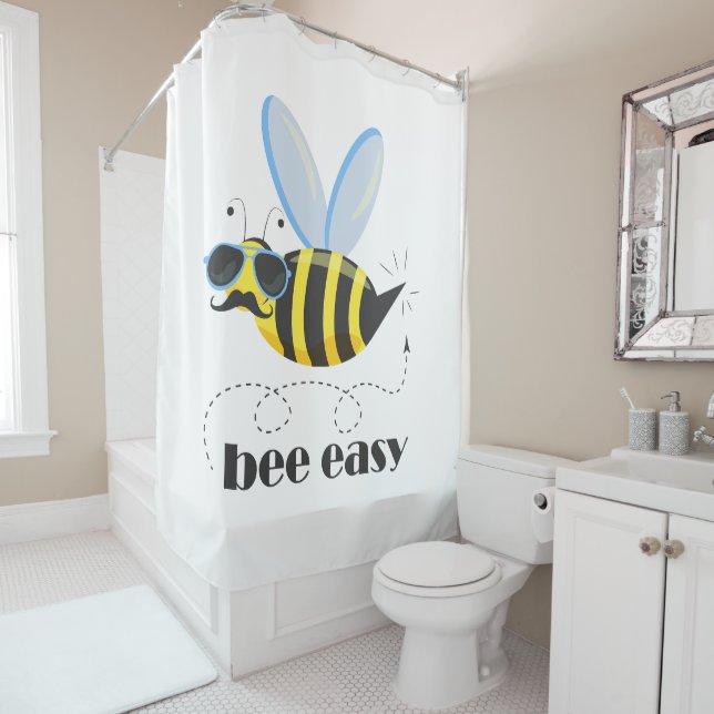 Bee character with moustache sunglasses Bee Easy (In Situ)