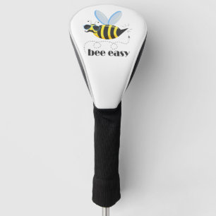 Bee character with moustache sunglasses Bee Easy Golf Head Cover