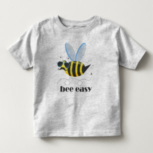 Bee character with moustache sunglasses Bee Easy Toddler T-shirt