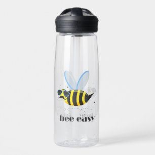 Bee character with moustache sunglasses Bee Easy Water Bottle