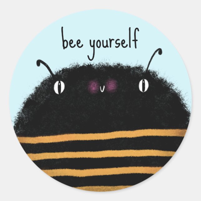 Bee Classic Round Sticker (Front)
