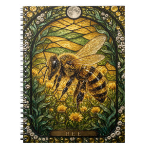Bee Clover Field Illumina Stained Glass Notebook