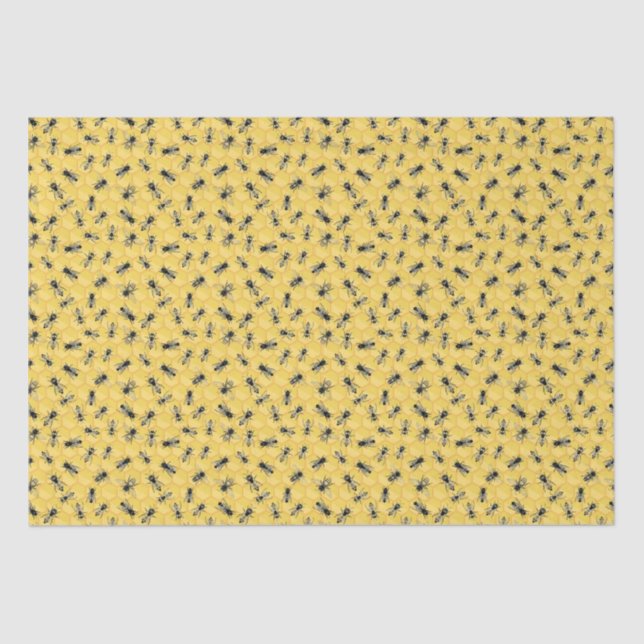 Bee Colony and Beehive Gift Tissue Paper (Front)
