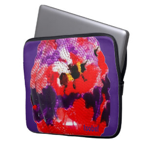 Bee Colourful Red Purple Personalized Laptop Sleeve