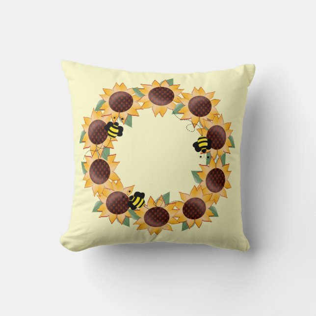 Bee Comfy American MoJo Pillow (Front)