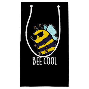 Bee Cool Funny Insect Bee Pun Dark BG Small Gift Bag
