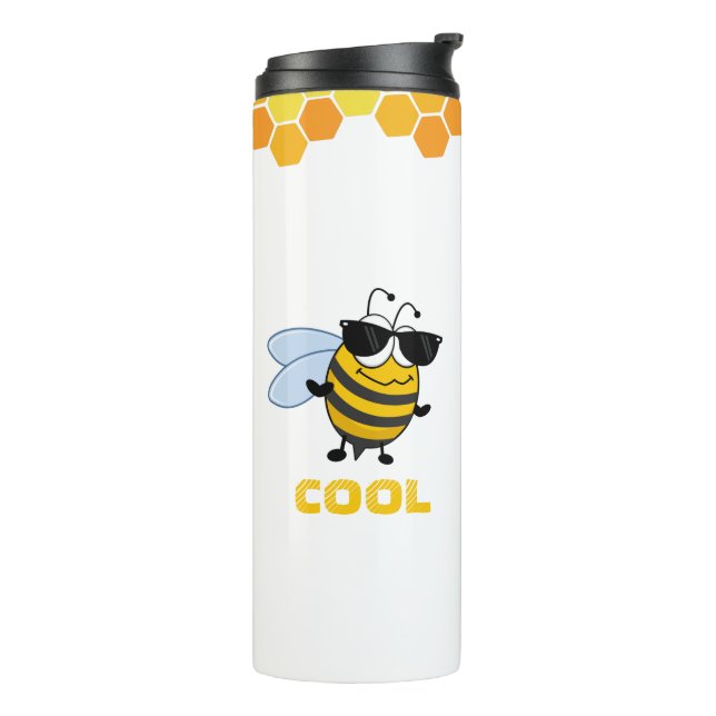 Bee Cool | Funny Trendy Bee Customizable Thermal Tumbler (Rotated Left)