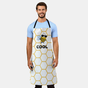 Bee Cool   Funny Trendy Bee Personalized Apron