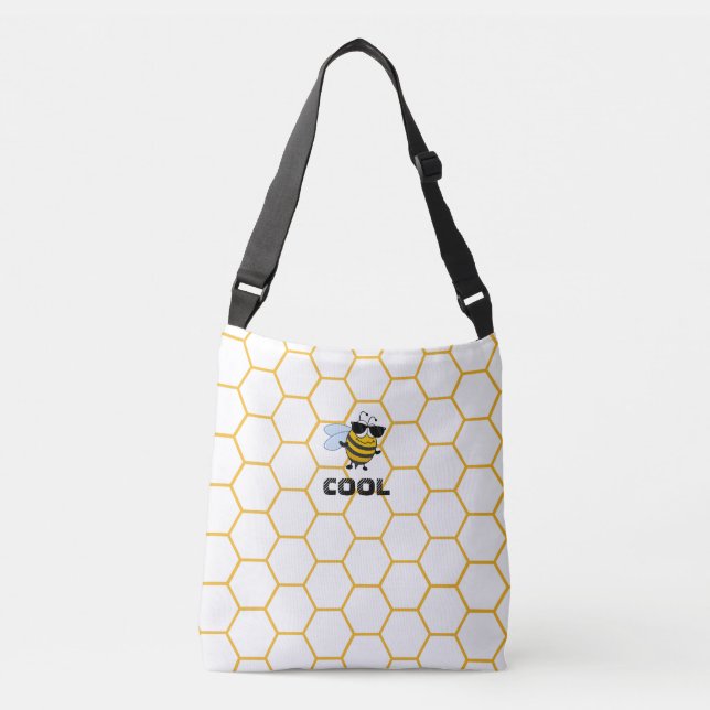 Bee Cool | Funny Trendy Bee Personalized Crossbody Bag (Front)
