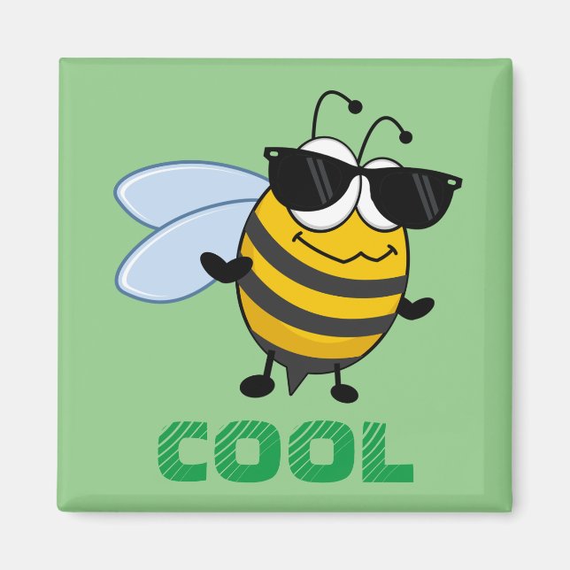 Bee Cool | Funny Trendy Bee Personalized Magnet (Front)