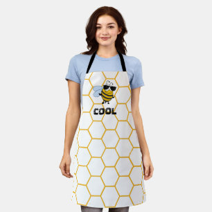 Bee Cool   Funny Trendy Bee Personalized Women's Apron