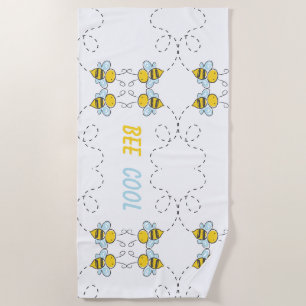 Bee Cool Personalized Beach Towel