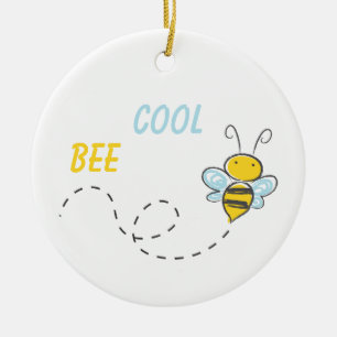 Bee Cool Personalized Ceramic Ornament