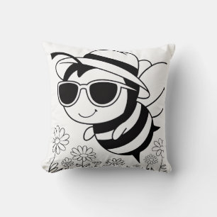 Bee Cool Throw Pillow