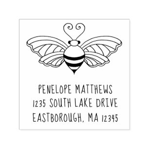 Bee Create Your Own Custom Return Address Self-inking Stamp