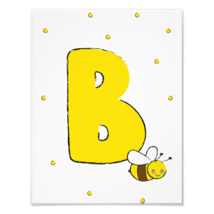 Bee Cute Cartoon Kids Baby Photo Print