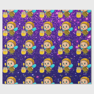 Bee Cute Charming Themed Inspired Wrapping Paper