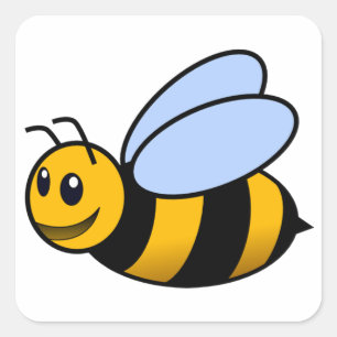 Bee - cute square sticker