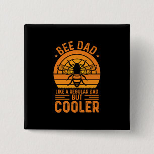 Bee Dad 2 Inch Square Button