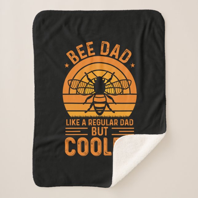 Bee Dad Sherpa Blanket (Front)