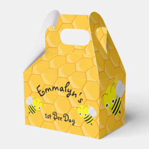 Bee Day 1st Birthday Cute Favor Box