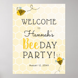 Bee-Day Birthday Party Welcome Sign
